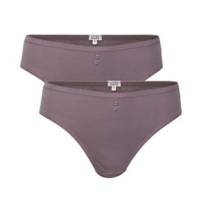 Pack 2 braguitas de colores lisos 100% algodón orgánico