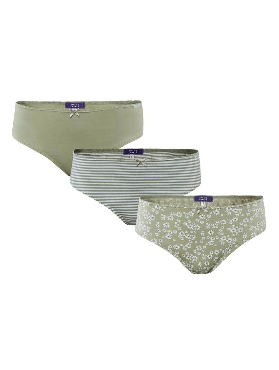 Pack 3 bragas de algodón orgánico color pastel - Imagen 2