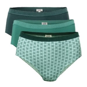 Pack 3 bragas verdes de algodón orgánico