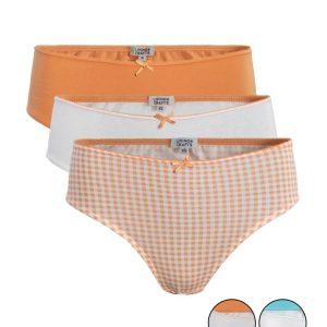 Pack 3 braguitas vichy de algodón orgánico