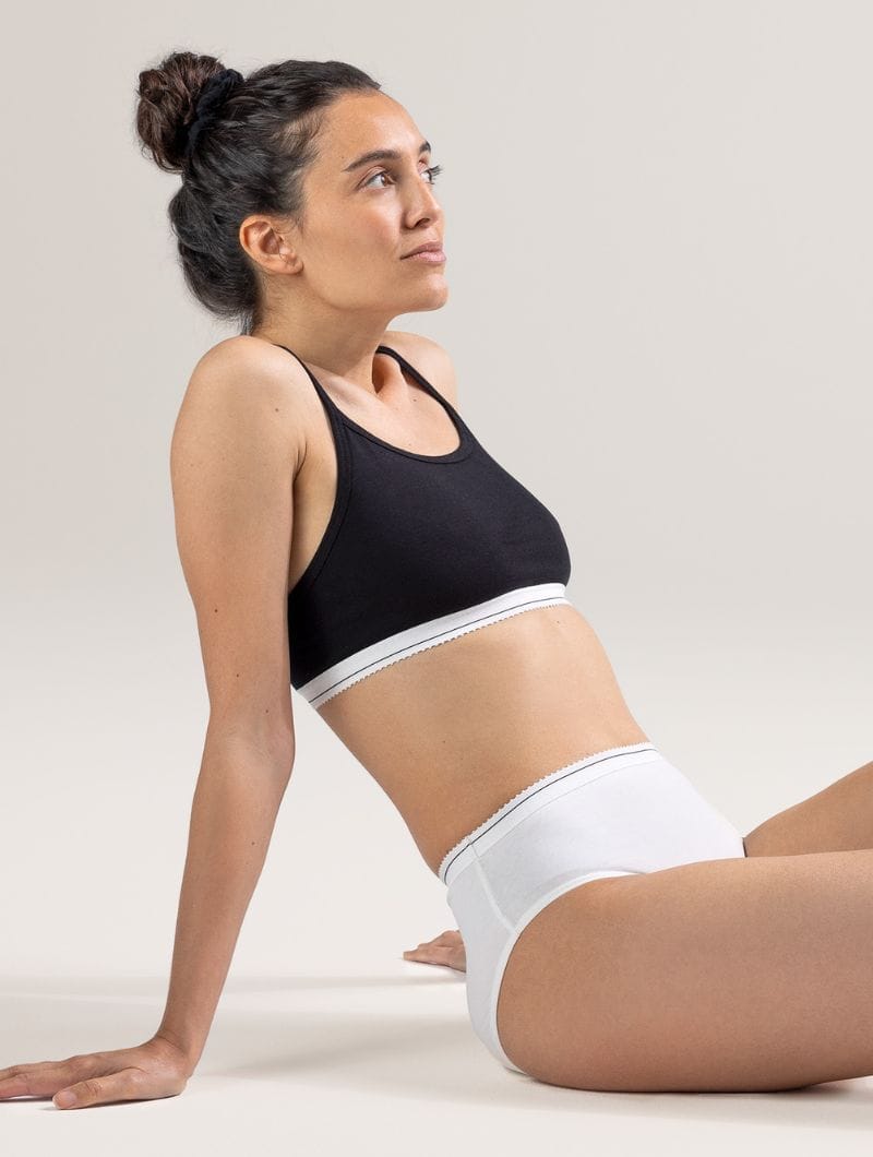 Pack de 2 sujetadores vichy y negro de algodón orgánico - Imagen 7