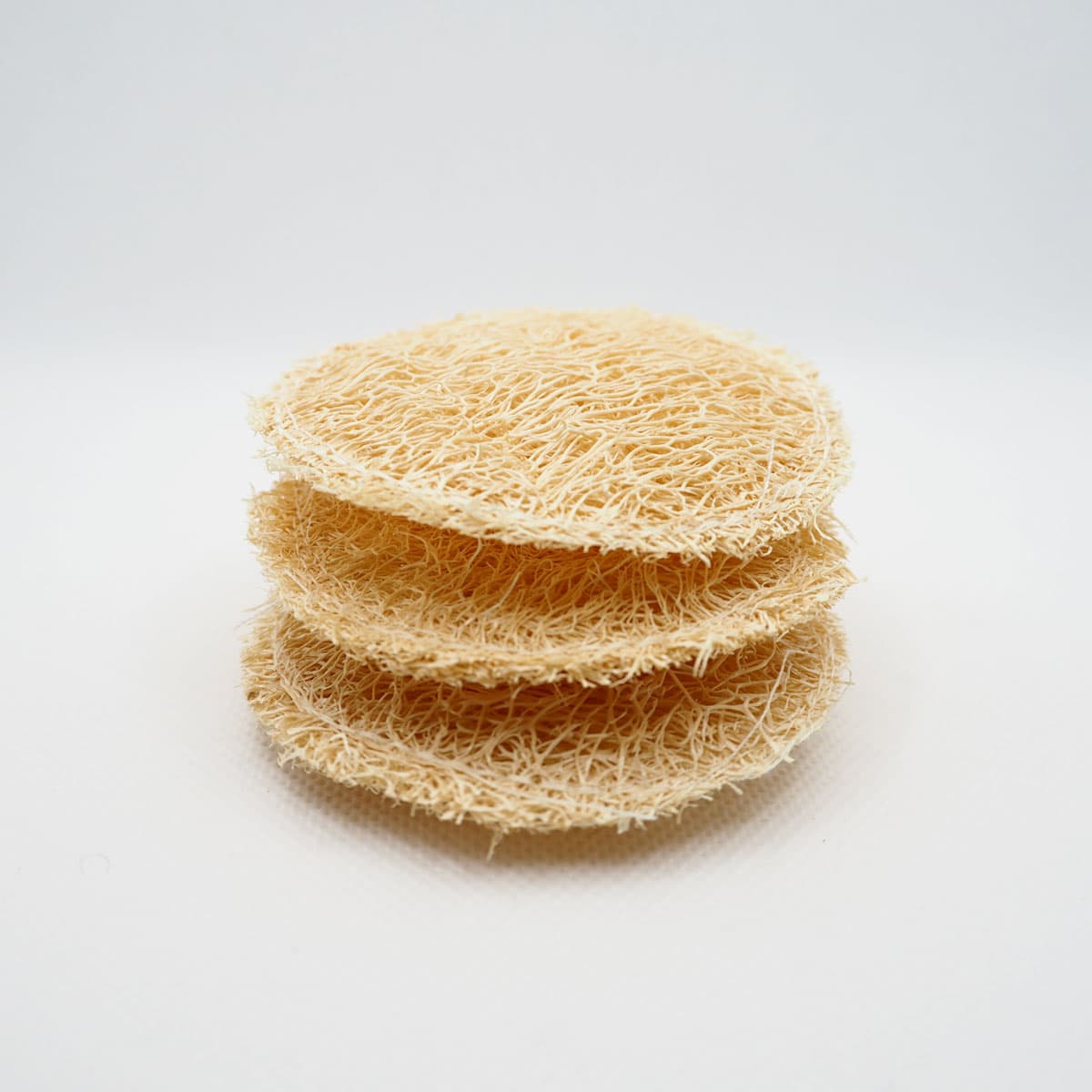 Exfoliante facial natural. 3 discos de luffa reutilizables - Imagen 2