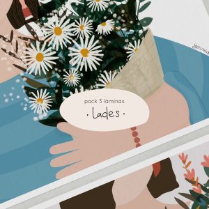 Láminas Lades tamaño A5. Pack de 3