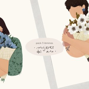 Láminas Mujeres tamaño A5. Pack de 3