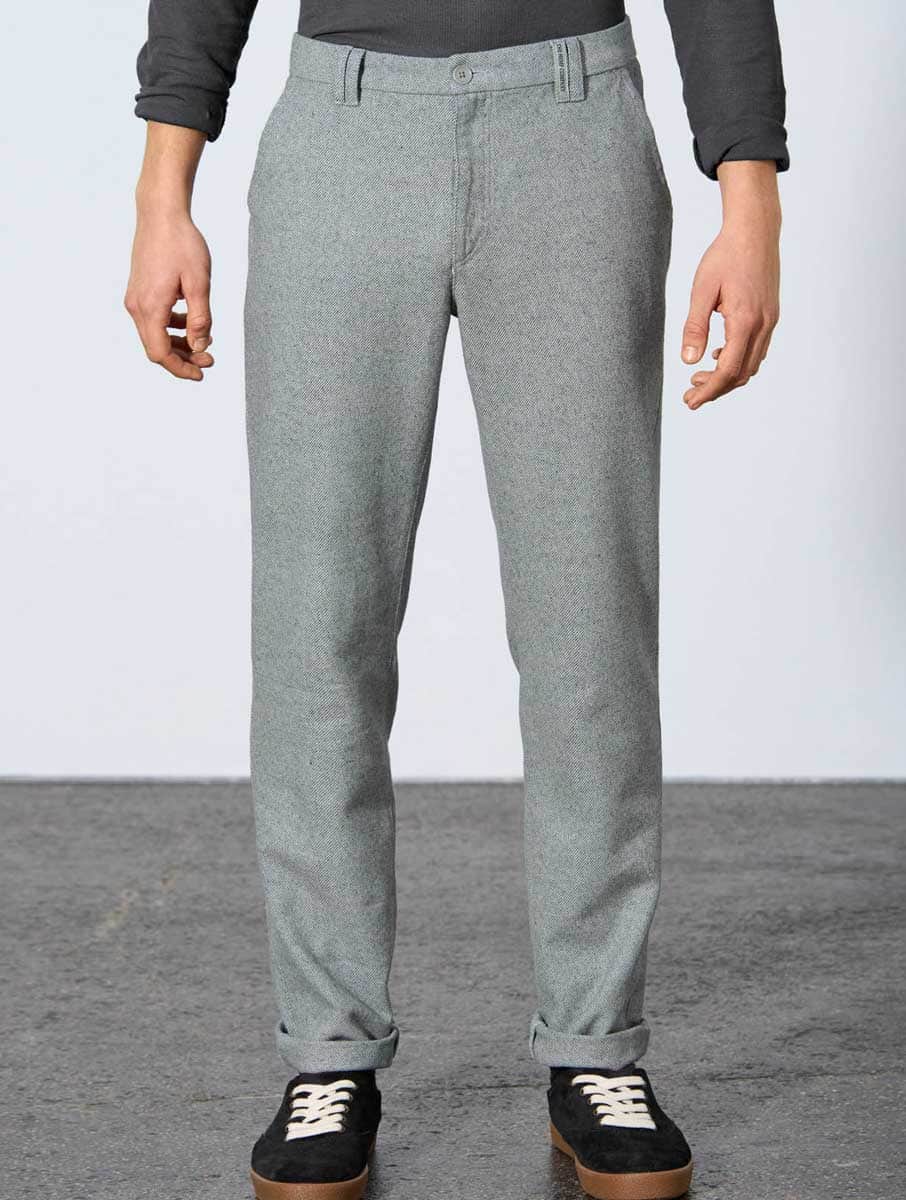 Pantalón chino hombre de tejido orgánico reciclado - Imagen 3