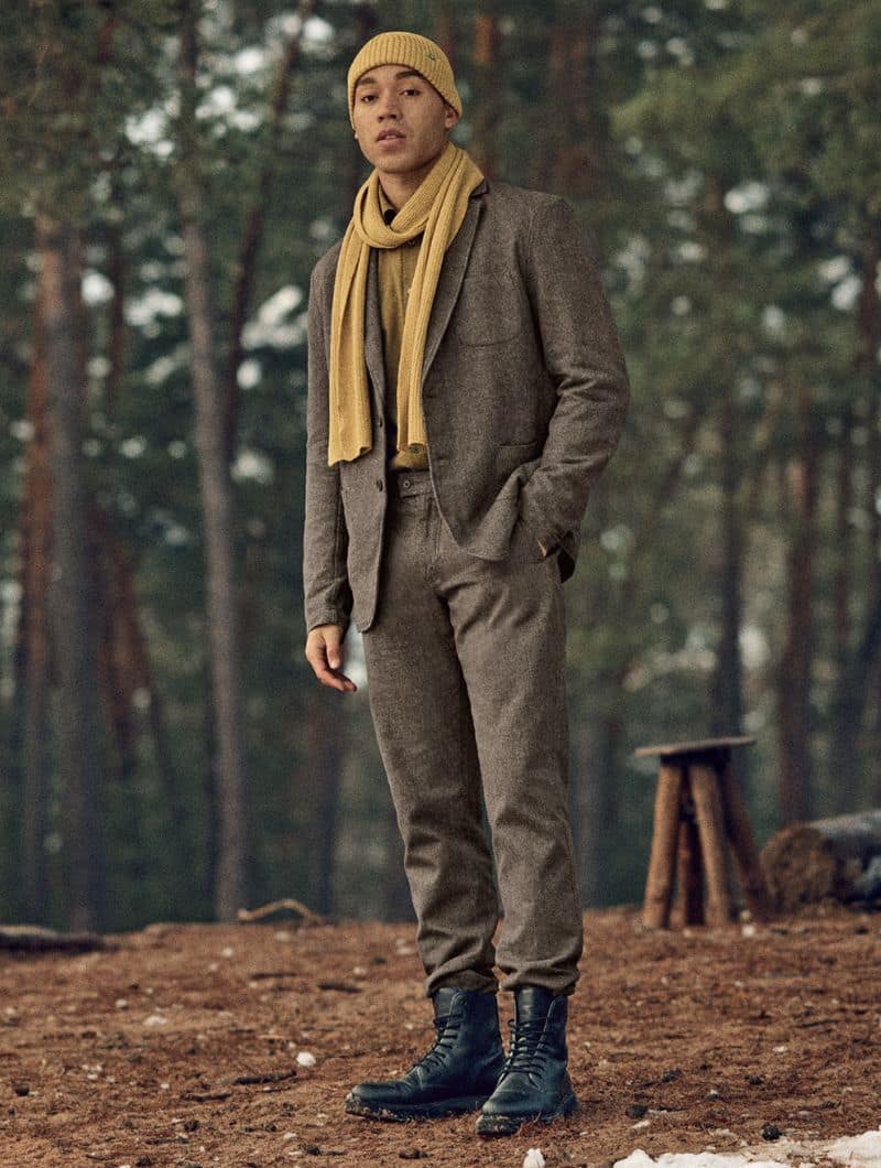 Pantalón chino de sarga para hombre - Imagen 7