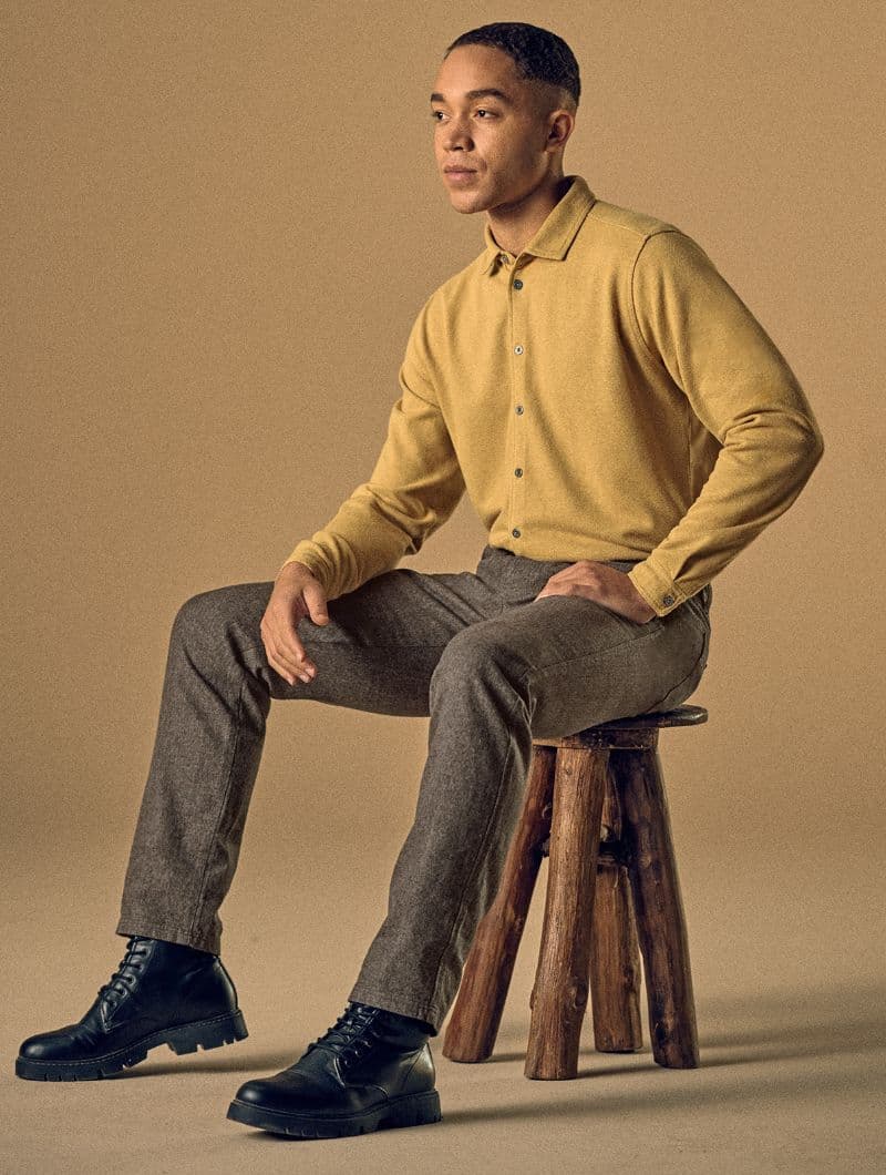 Pantalón chino de sarga para hombre - Imagen 6