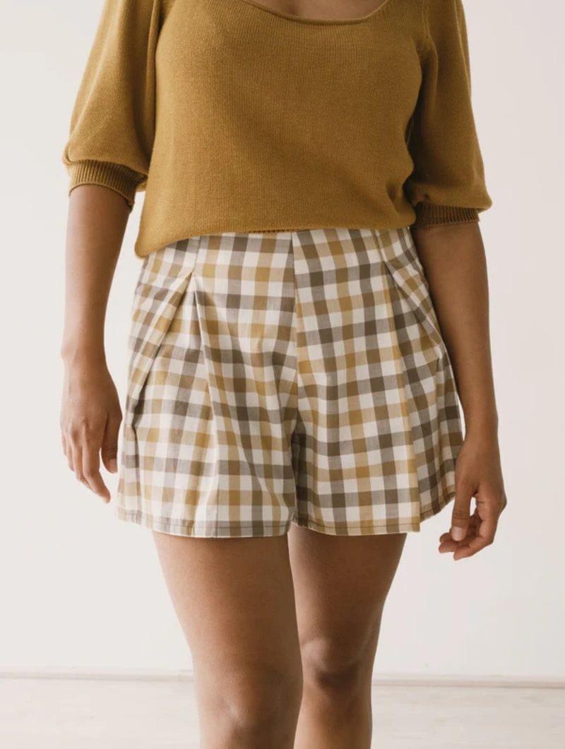 Pantalón corto cuadros vichy para mujer