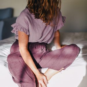 Pantalón de lino mujer con elástico