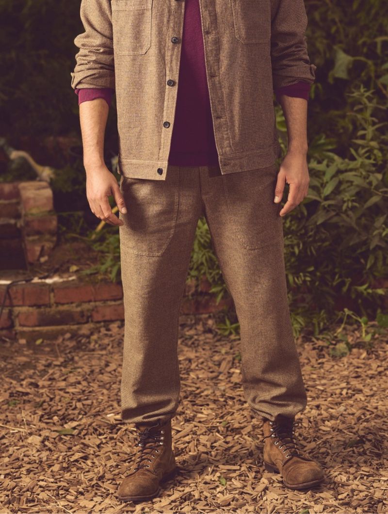 Pantalón pepita bolsillos cáñamo y algodón orgánico hombre - Imagen 6