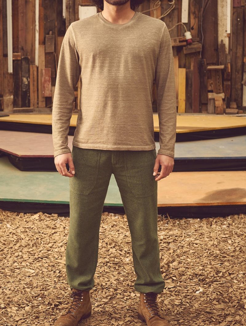 Pantalón pepita bolsillos cáñamo y algodón orgánico hombre - Imagen 5