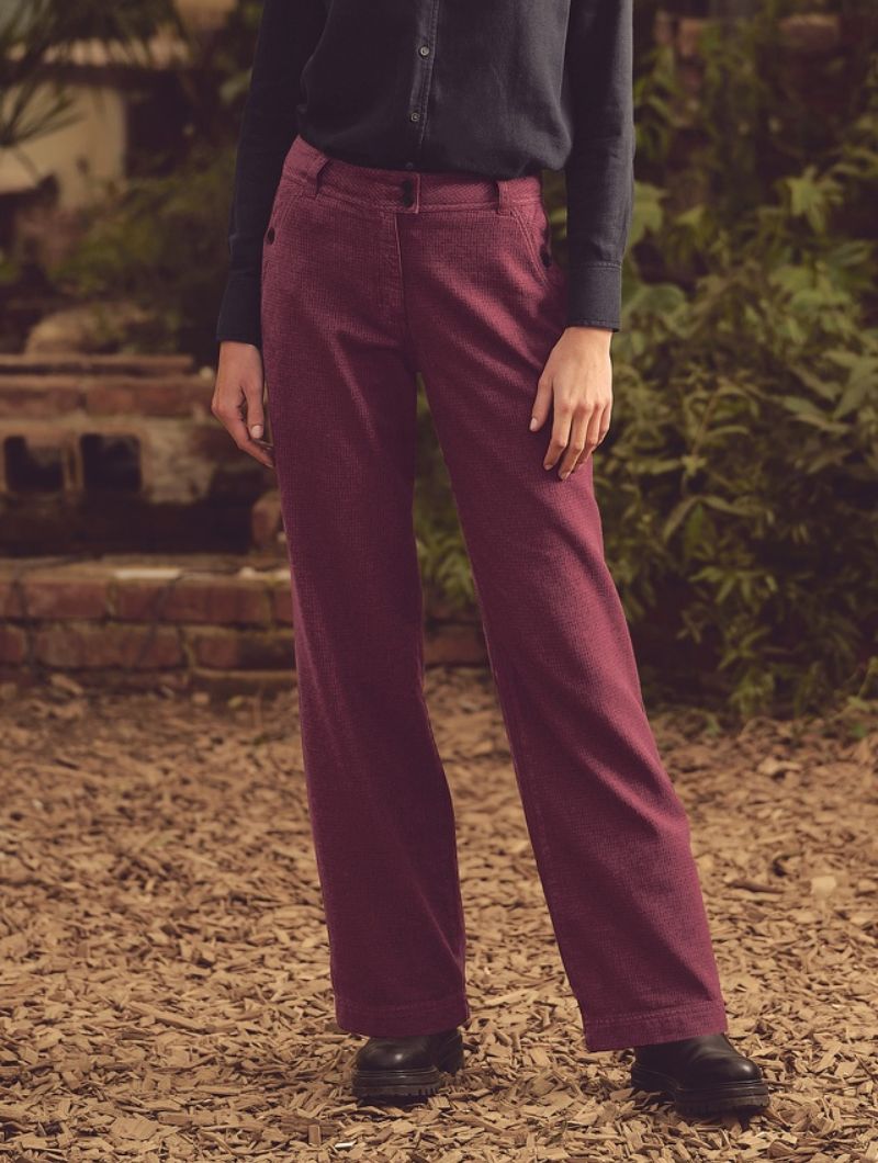 Pantalón pepita cáñamo y algodón orgánico mujer - Imagen 2