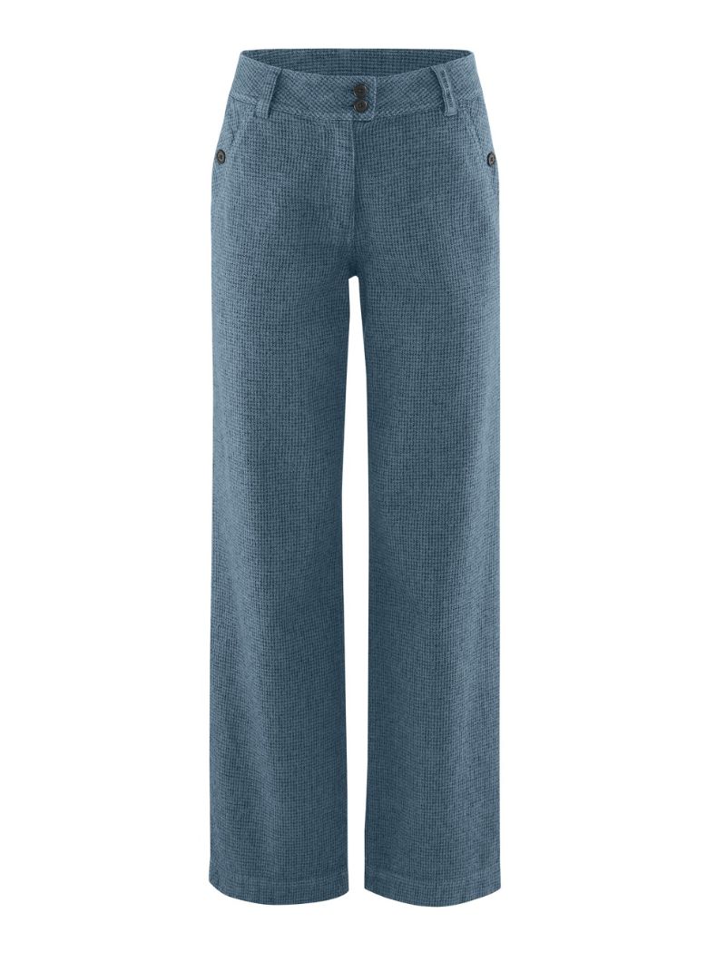 Pantalón pepita cáñamo y algodón orgánico mujer - Imagen 6