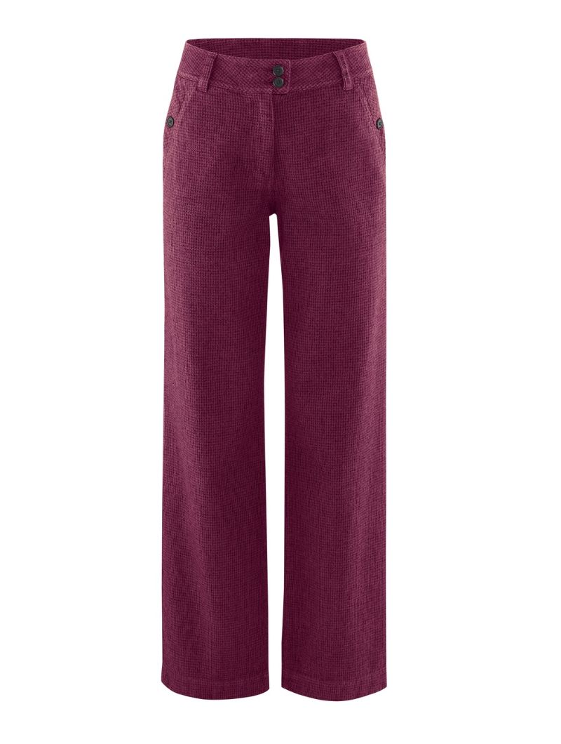 Pantalón pepita cáñamo y algodón orgánico mujer - Imagen 7