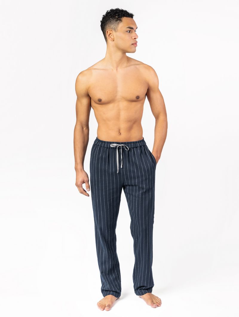 Pantalón pijama a rayas de algodón orgánico - Imagen 2