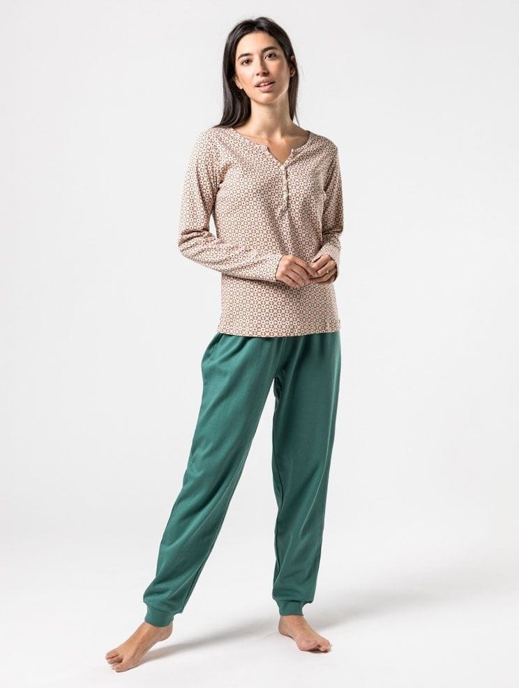 Pijama algodón orgánico mujer estampado