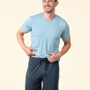 Pijama corto de algodón orgánico para hombre