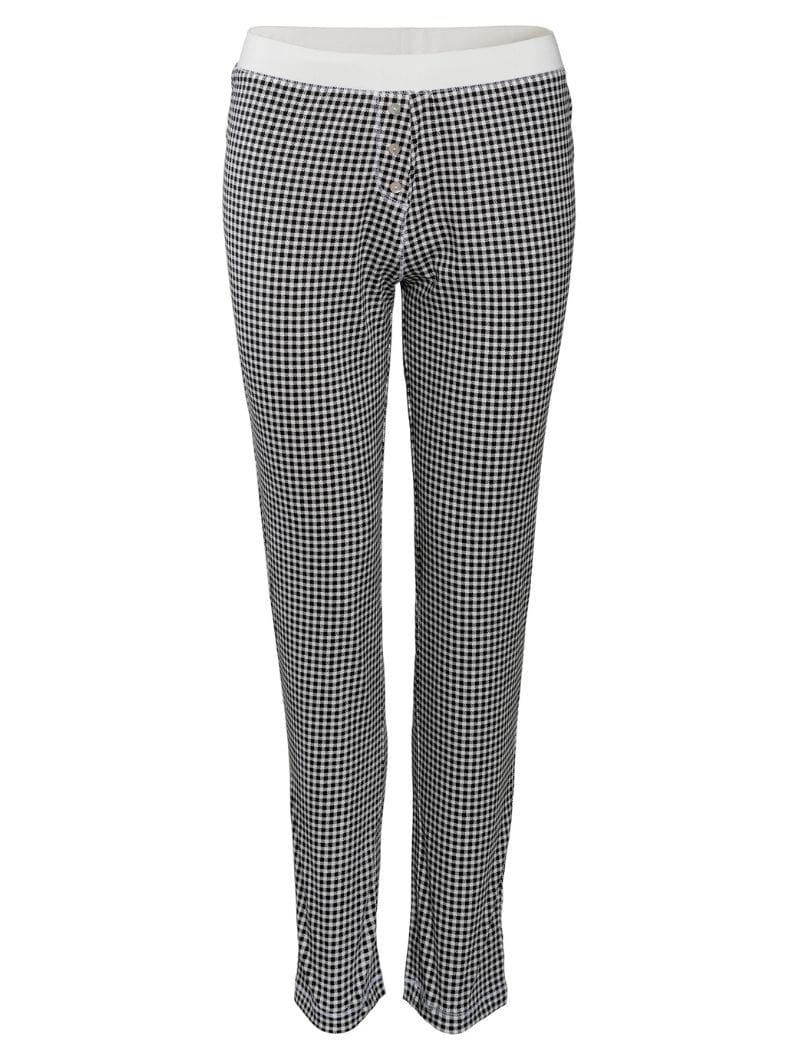 Pijama a cuadros ecológico mujer blanco y negro - Imagen 7