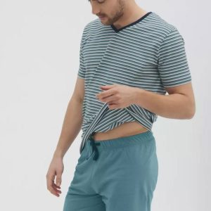 Pijama hombre manga corta de algodón orgánico