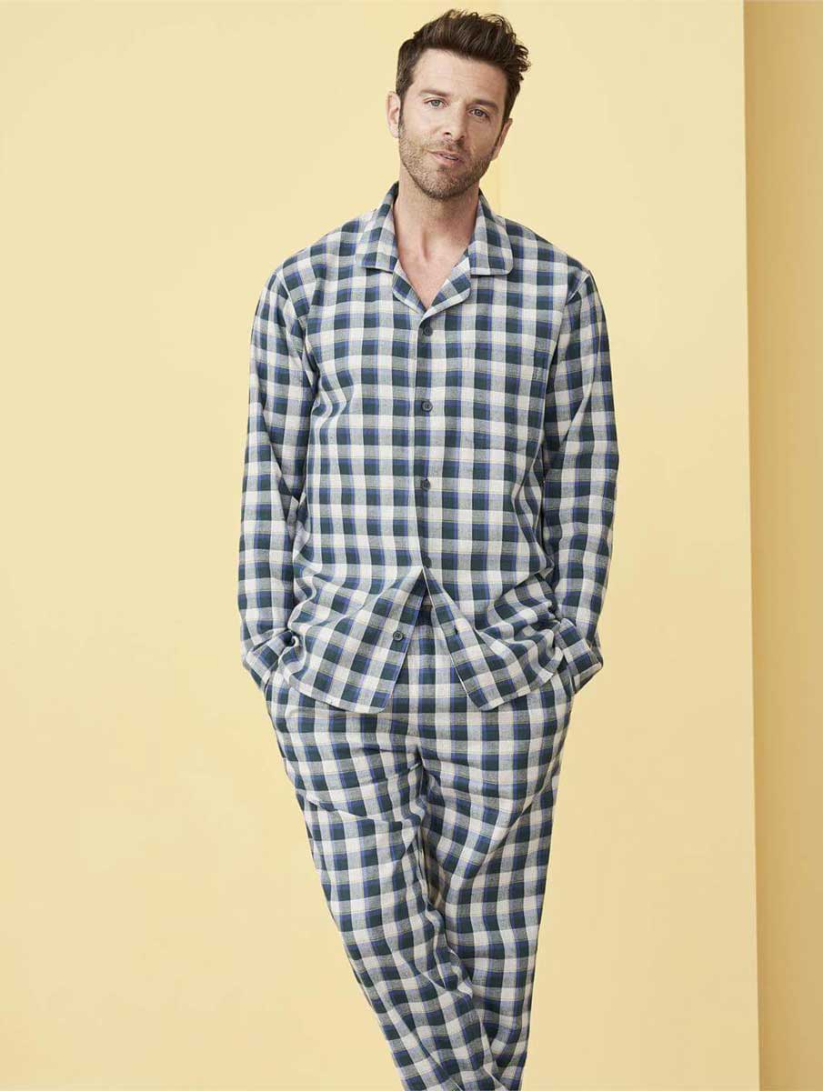 Pijama invierno hombre de cuadros ecológico - Imagen 2