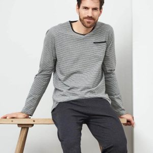 Pijama largo de algodón orgánico para hombre