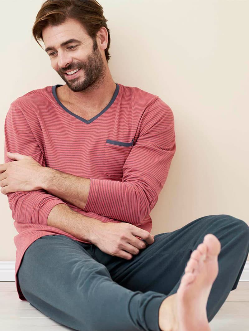 Pijama largo hombre 100% algodón orgánico