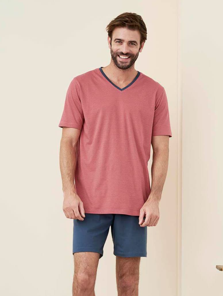 Pijama verano hombre 100% algodón orgánico - Imagen 2