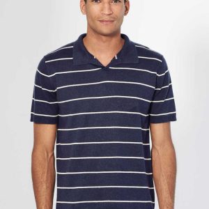 Polo a rayas hombre de manga corta ecológico