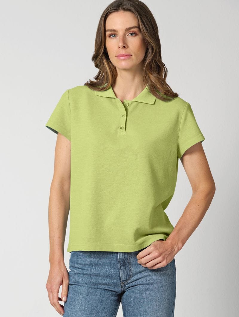 Polo clásico mujer de cáñamo y algodón orgánico - Imagen 2