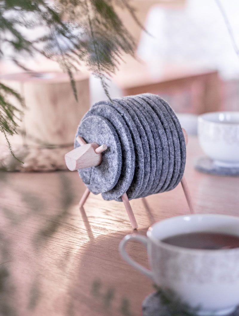 Posavasos originales de lana de oveja - Imagen 2