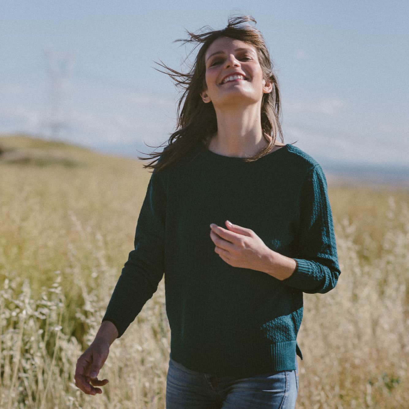 Chaqueta de lana reversible verde - Imagen 4