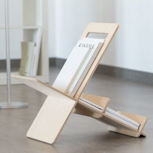 Revistero moderno de madera de diseño minimalista