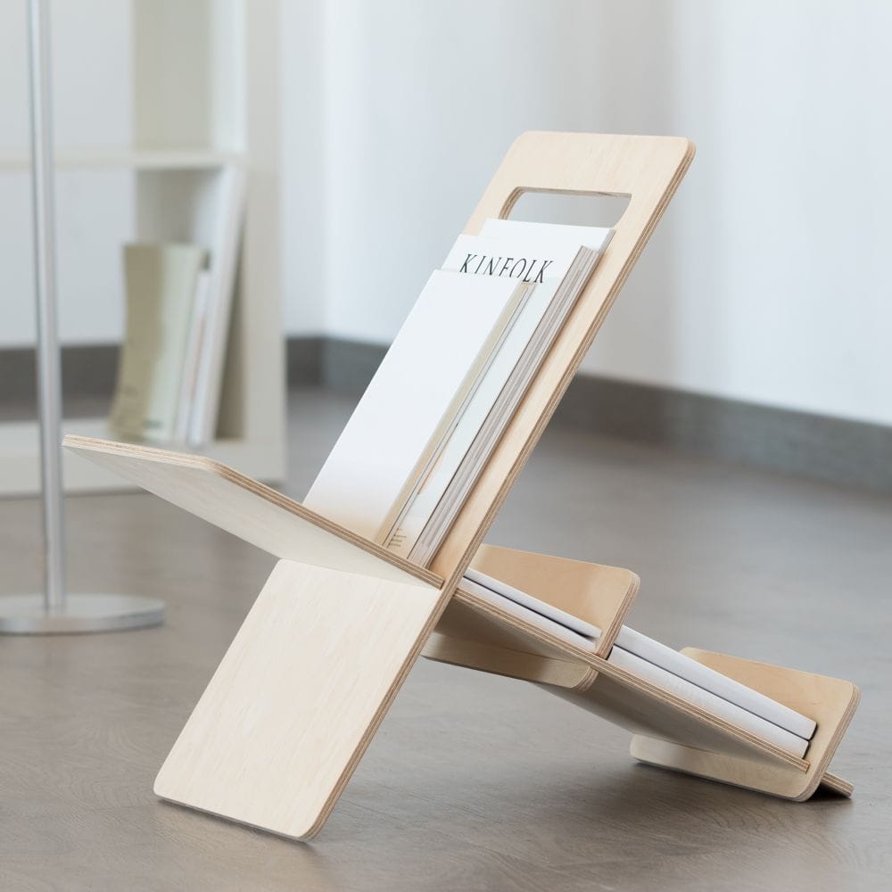 Revistero moderno de madera de diseño minimalista - Imagen 2