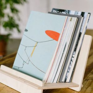 Soporte para discos de vinilo y libros