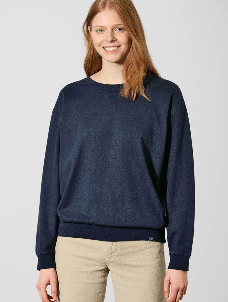 Sudadera básica mujer de cáñamo y algodón orgánico