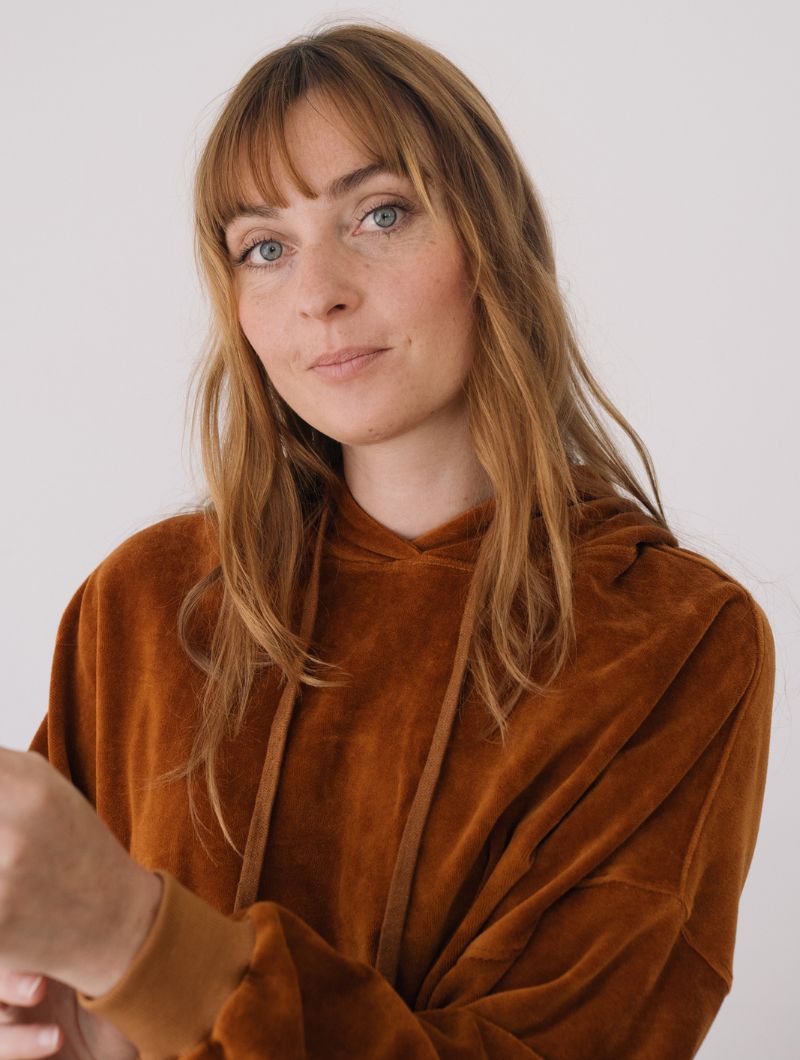 Sudadera capucha terciopelo de algodón orgánico - Imagen 8