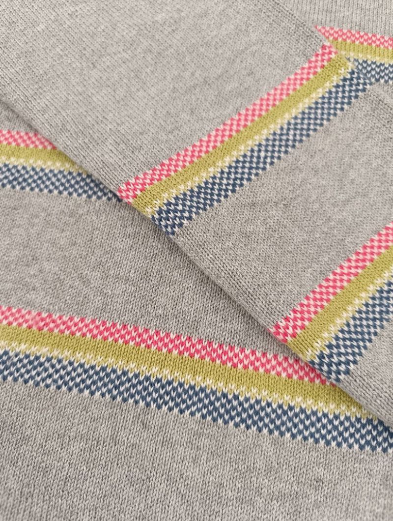 Sudadera de punto a rayas con capucha para mujer - Imagen 4