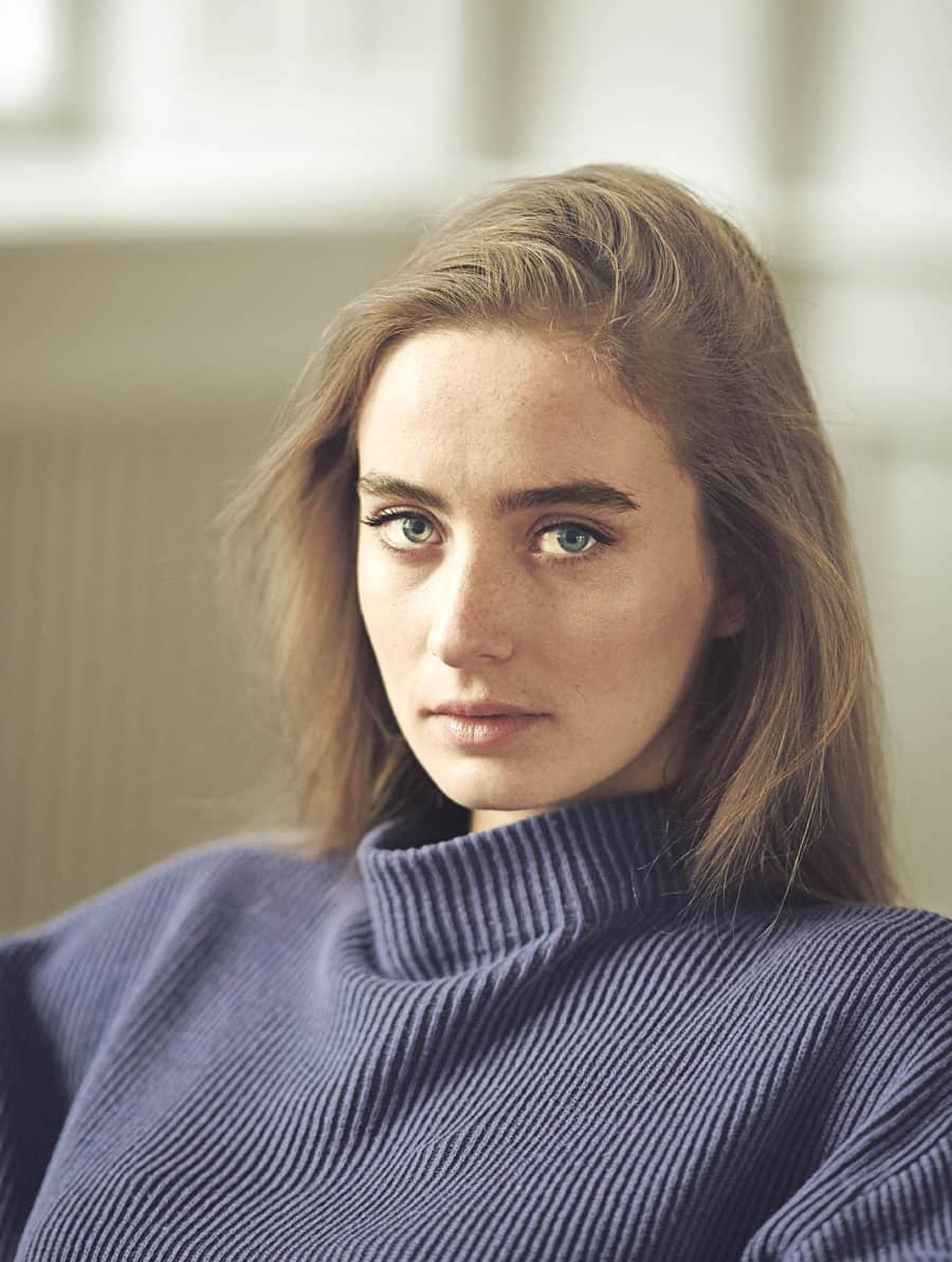 Suéter de punto acanalado de cuello medio - Imagen 3