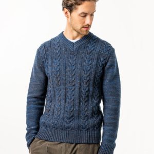 Suéter de lana y algodón orgánico para hombre