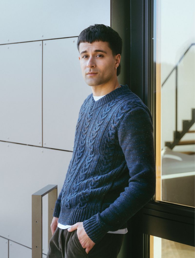 Suéter de lana y algodón orgánico para hombre - Imagen 5