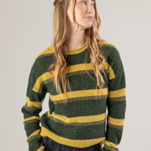 Suéter rayas mujer de lana orgánica