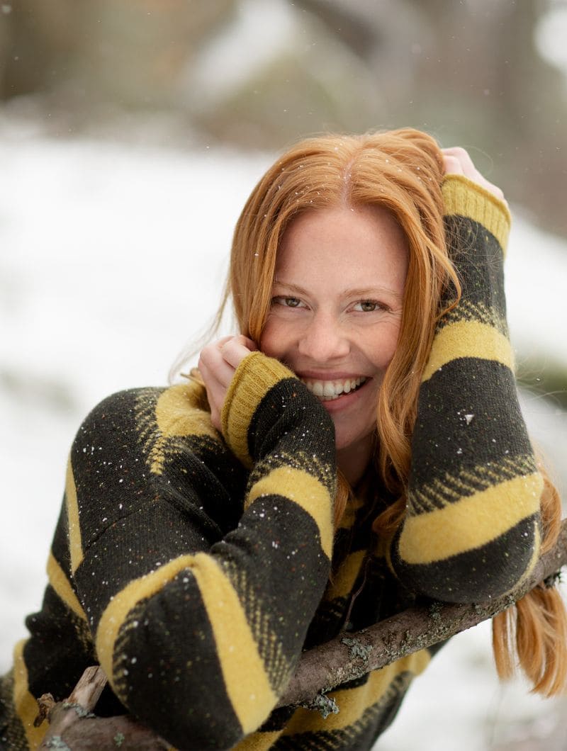 Suéter rayas mujer de lana orgánica - Imagen 5