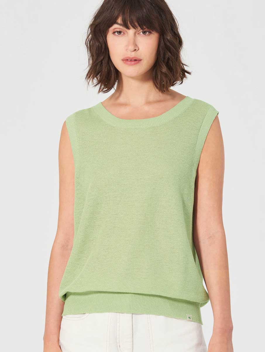 Top de punto de cáñamo y algodón orgánico - Imagen 5