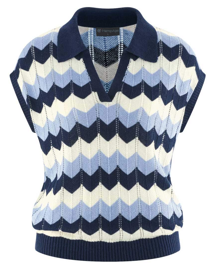 Top de punto zigzag tricolor 100% sostenible - Imagen 6