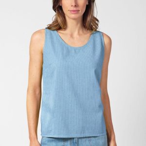 Top a rayas de cáñamo y algodón orgánico