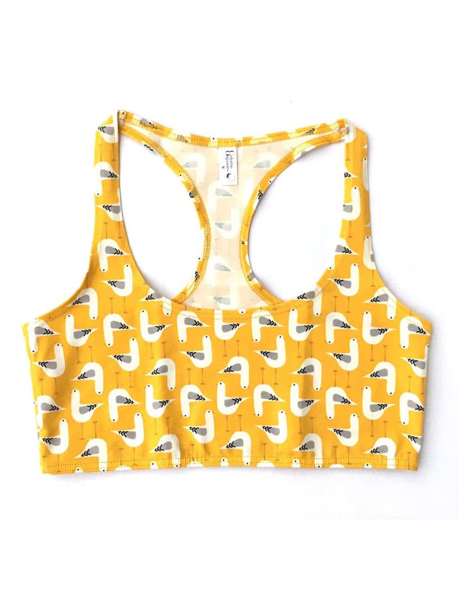 Top sujetador algodón orgánico con estampado de gaviotas - Imagen 2