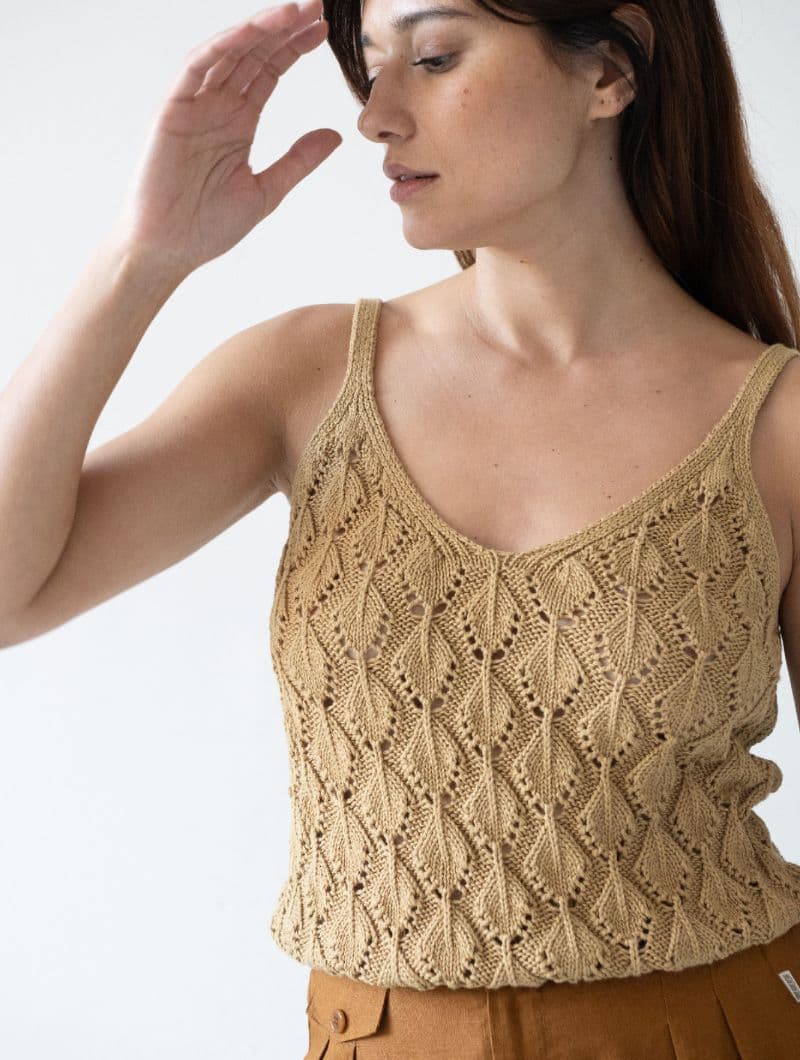 Top de tirantes calado de algodón orgánico - Imagen 2