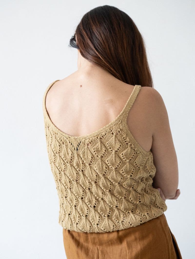 Top de tirantes calado de algodón orgánico - Imagen 4