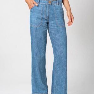 Vaqueros wide leg mujer de tejido ecológico