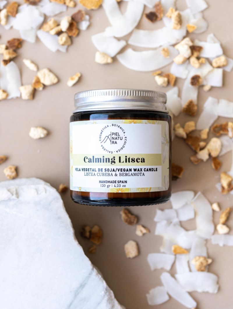 Vela aromática natural de cera vegetal 120g - Imagen 6